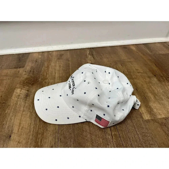 TPC Piper Glen Adjustable Strapback Golf Hat Stars White Flag USA NWT Imperial - Picture 4 of 9